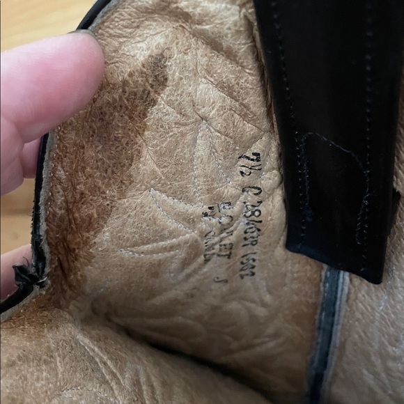 Boulet|Vintage |Black/Silver |Stitched Detailed |Western |Cowboy Boots |Size 7.5 - Picture 11 of 16